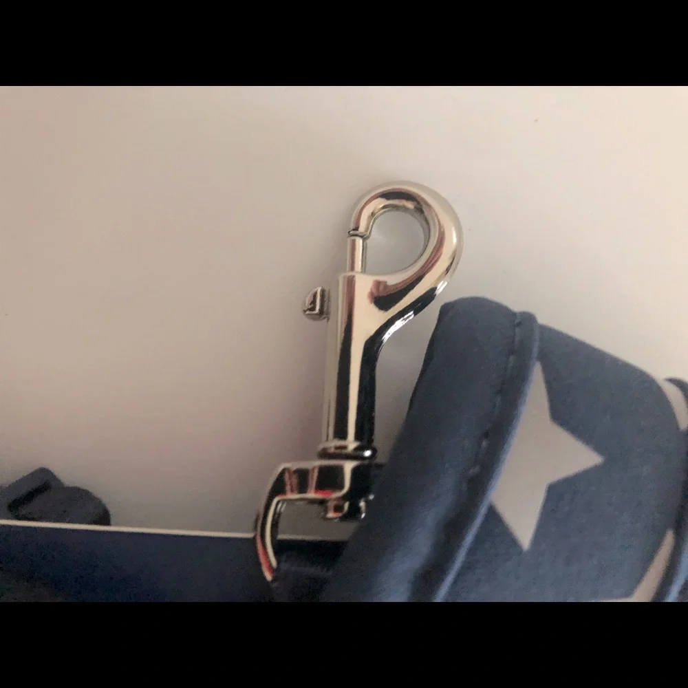 Star Spangled Cat Harness Set Navy/Silver